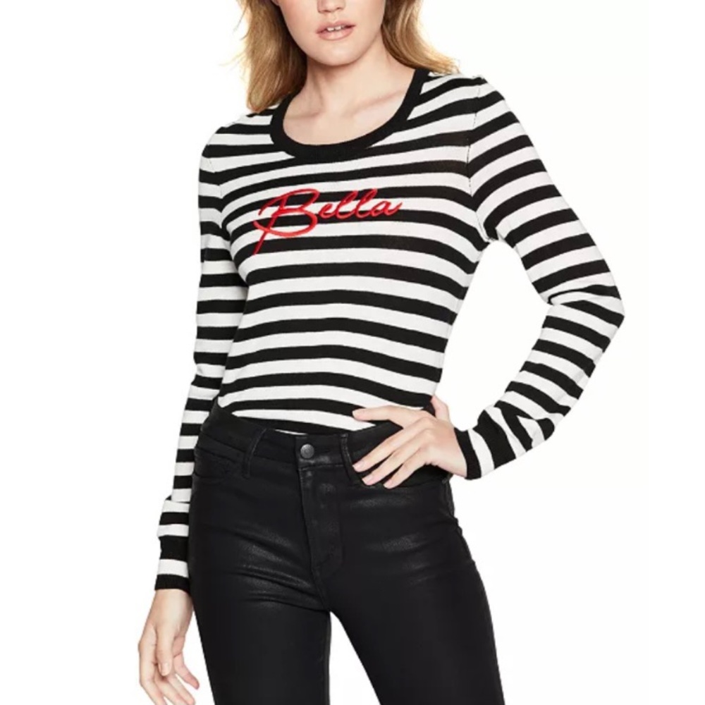 BCBGeneration Striped Long Sleeve Sweater